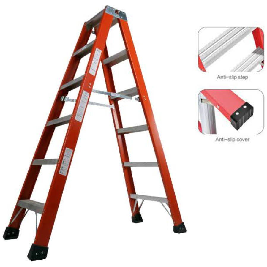 Trump TR-FGA8 A-Shape Fiberglass Ladder 8-Step | Trump by KHM Megatools Corp. Trump TR-FGA8 A-Shape Fiberglass Ladder 8-Step | Trump by KHM Megatools Corp.